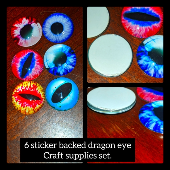 5/$25 6 sticker backed dragon eyeCraft supplies set. - Picture 1 of 4